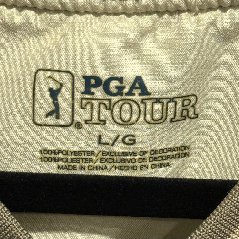 PGA TOUR Men’s Pullover Windbreaker Jacket Plaid‎ Beige  Large Golf Performance - Picture 6 of 16